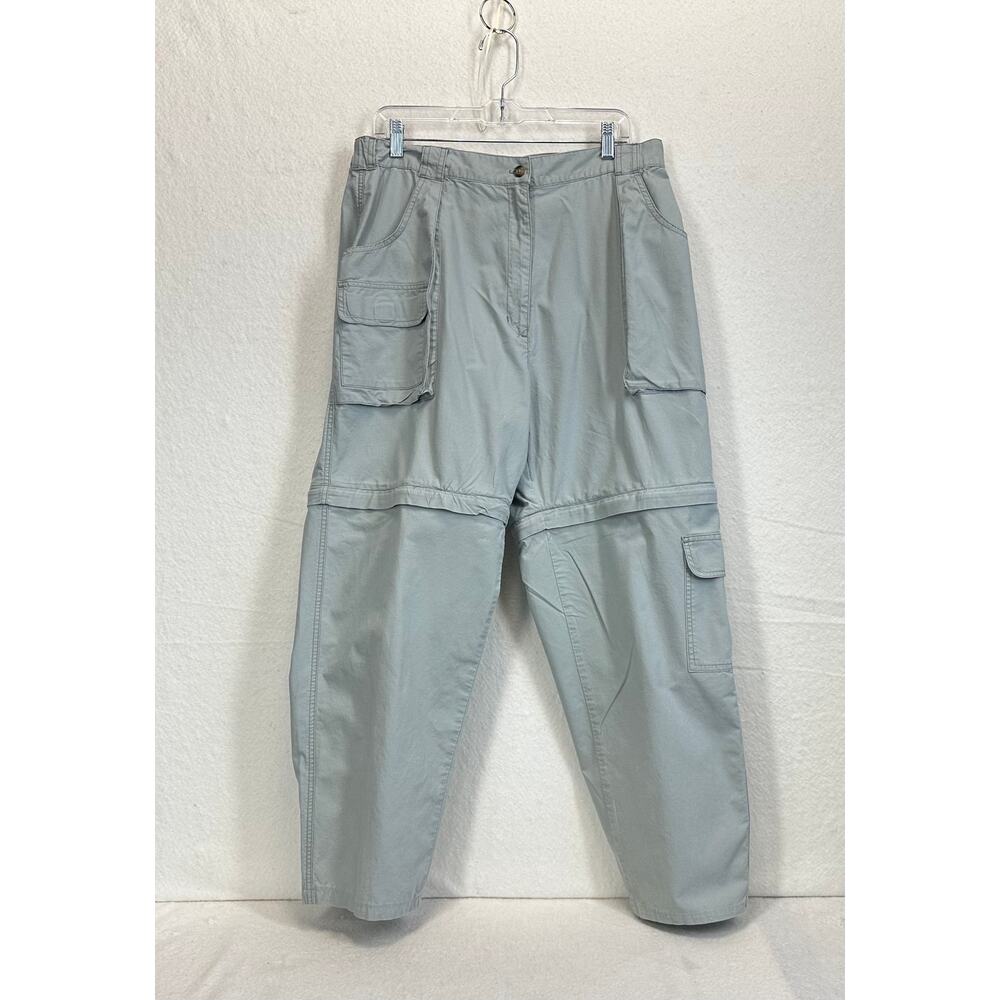 Woolrich Women's Outdoors Gorpcore Sage SZ 16 Cotton Convertible Hiking Pant